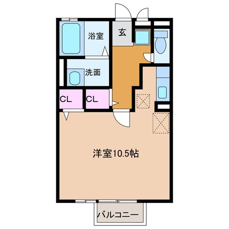 近鉄蟹江駅 徒歩10分 1階の物件間取画像